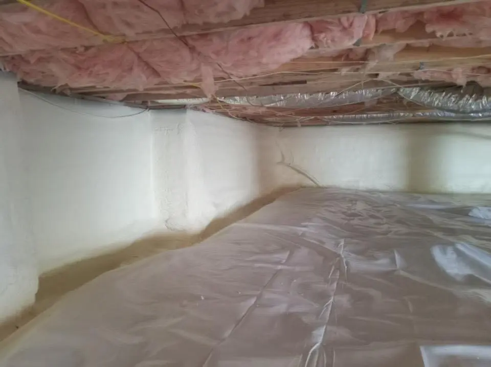 Crawl space encapsulation with closed-cell spray foam for Spray Foam Roofing Repair in Flint